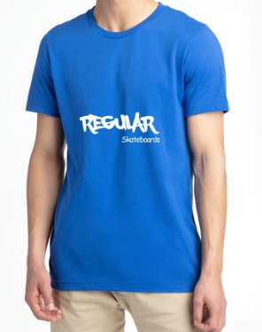 Regular skateboards - Blue Tshirt 1